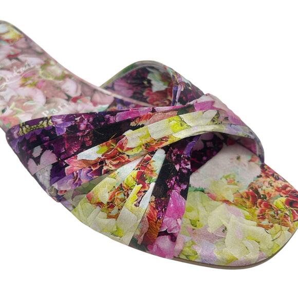 Christian Louboutin Nicol is Back Floral Satin Flat Slide Size 40 - Picture 9 of 16